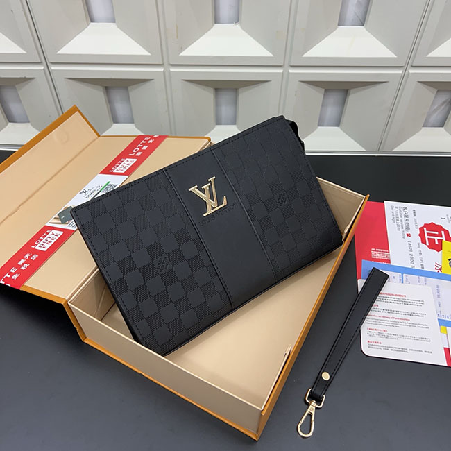 Ví cầm tay lv họa tiết caro TL115