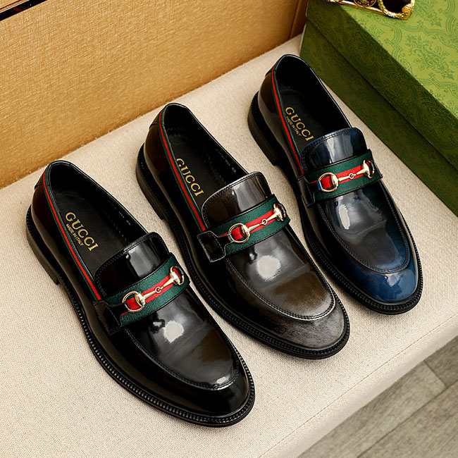 Giày gucci loafer da bóng 3 màu MB364