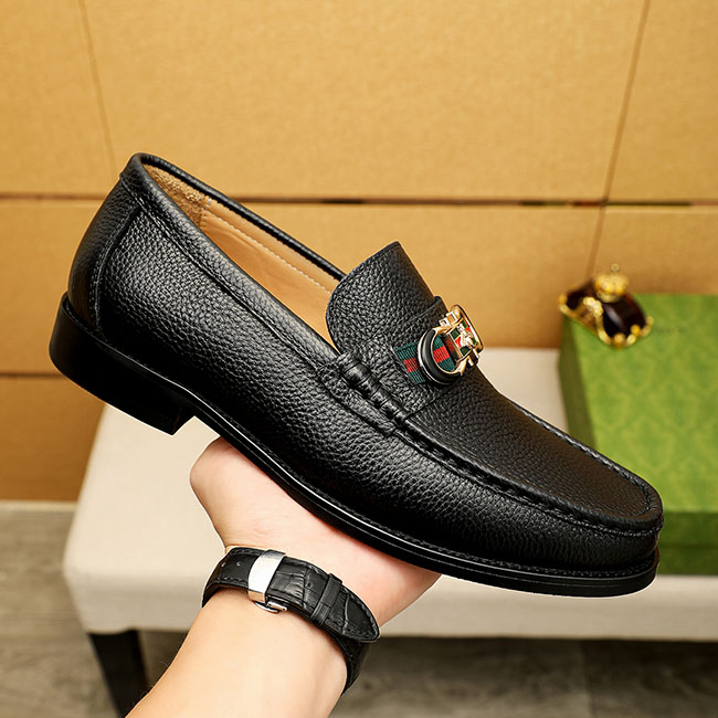 Giày gucci loafer khóa ong đen MB362