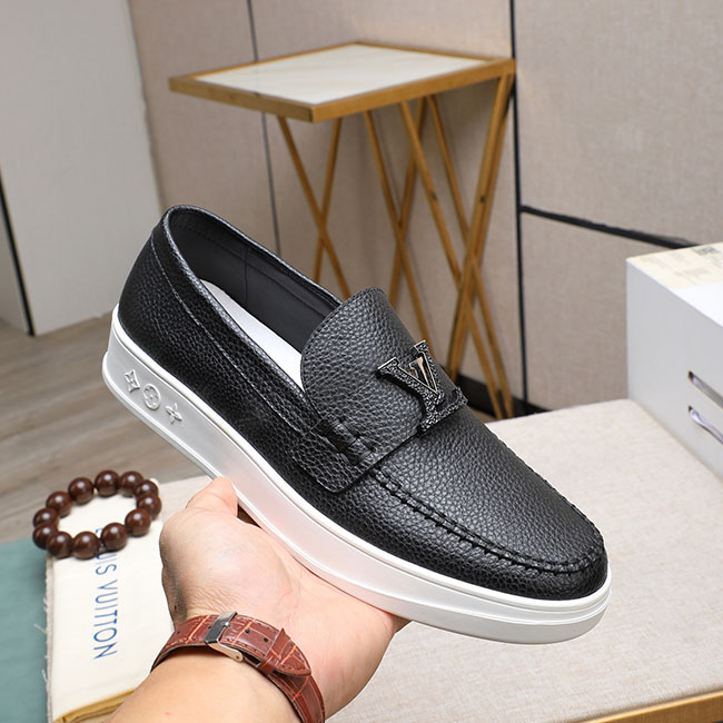 Giày lv loafer lười bản khóa to 3 màu MB311