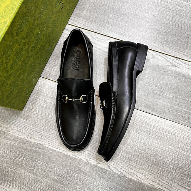 Giày gucci loafer đen lì MB357