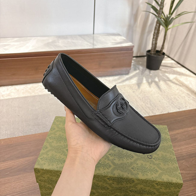 Giày gucci lười đen nhám MB368