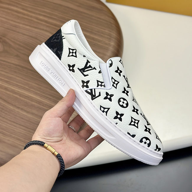 Giày slip on lv trắng đen MB324