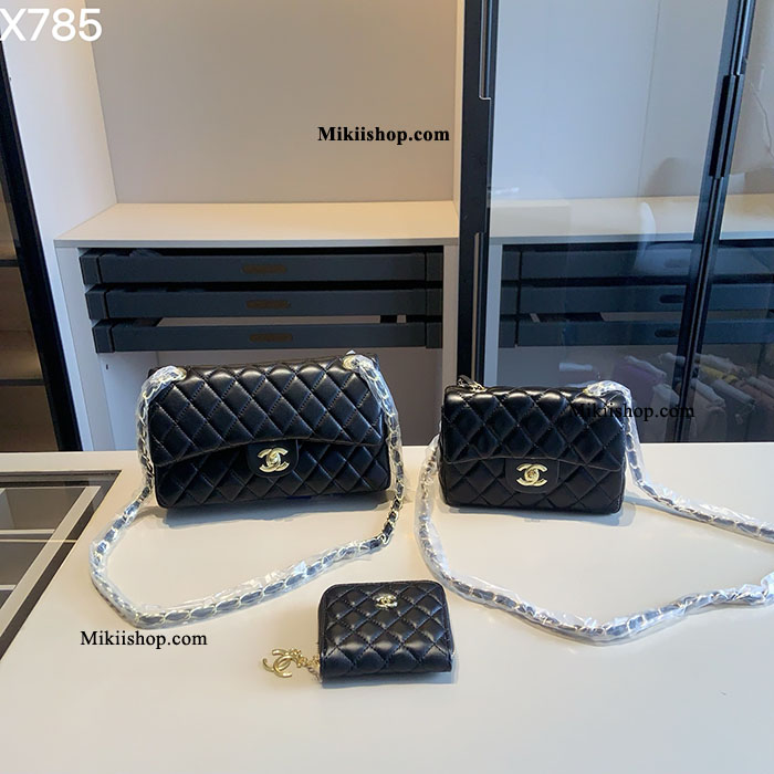 Combo 3 món túi xách Chanel (đen) TH80