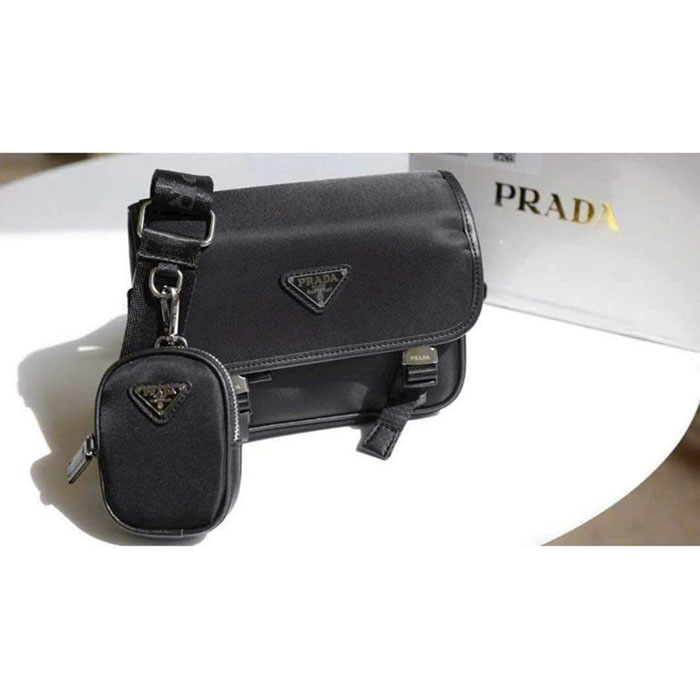 Túi đeo chéo nam prada size 25cm HSS27 (sẵn)
