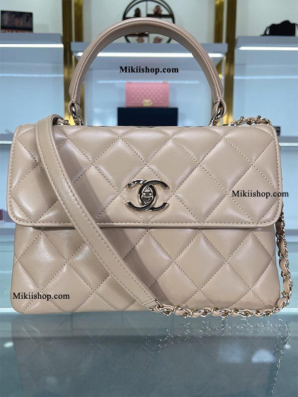 Túi Chanel Trendy Cc Medium Handle Bag Beige Rep 1:1 - Mikiishop