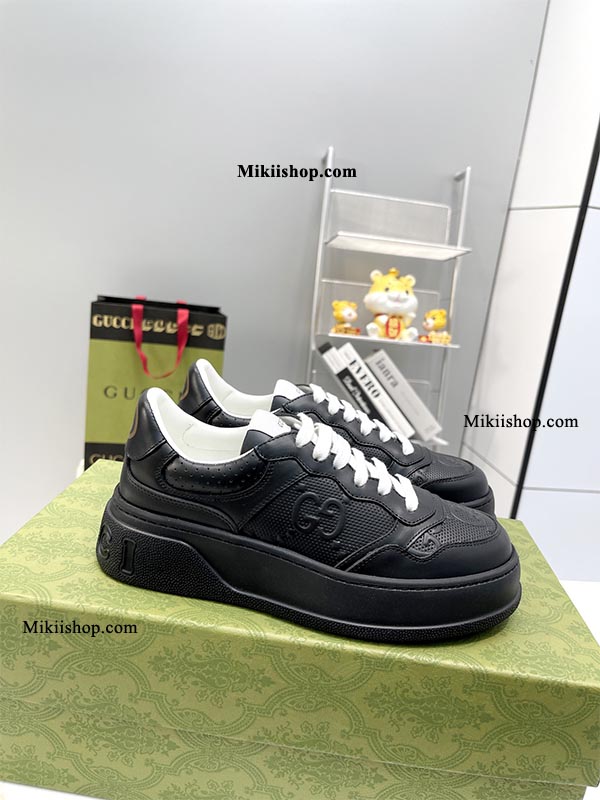 Giày Gucci nam sneaker embossed đen Siêu Cấp 99% MK009 - Mikiishop